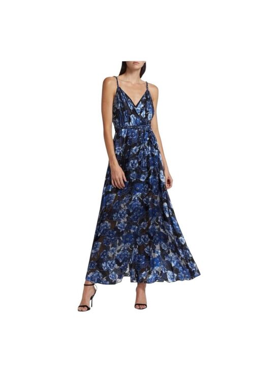 Alice + Olivia Dresses & Skirts - Alice + Olivia Blue Samantha Wrap Maxi Dress Size 6